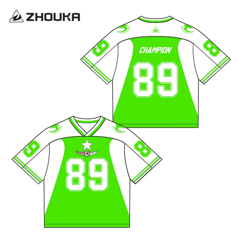 Custom Sublimation Retro Vintage Boxy Cropped Soccer T-shirt  Mesh Street sports Jersey Style V-neck Net Football Shirt Tops