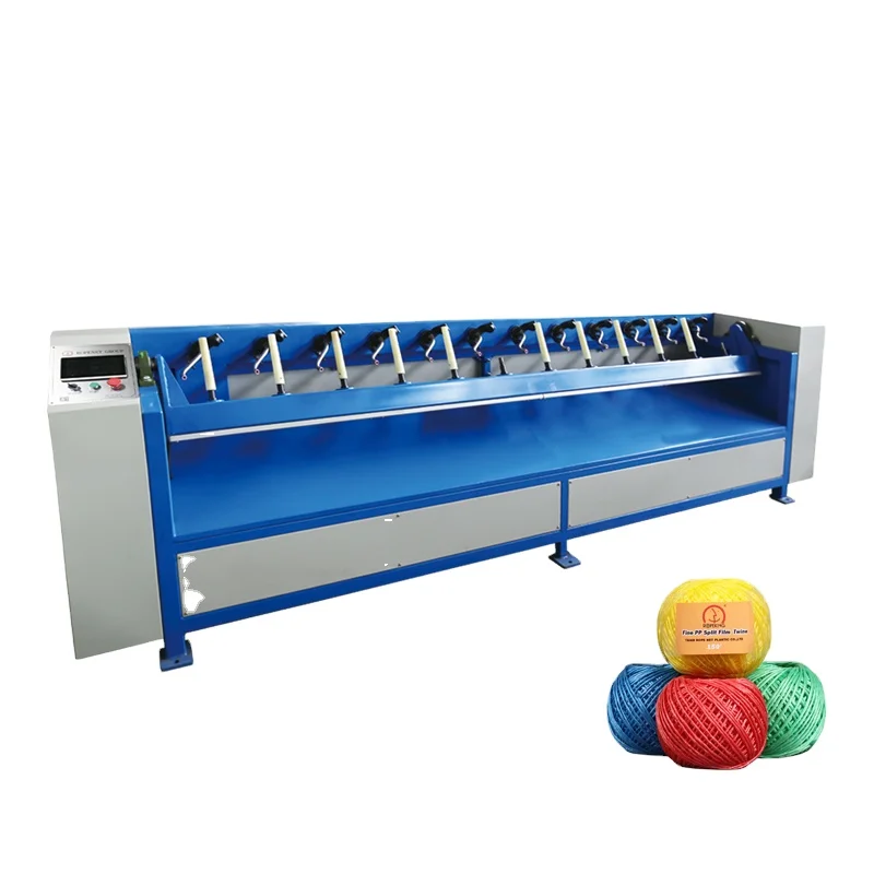 PP woolen yarn ball winder rope winding machine with PLC and touch screen
