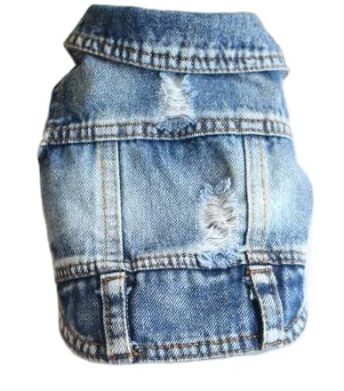 Dog Pet Jeans Denim Vest Jacket Fashion Classic Dog Running Jean Jacket Vest