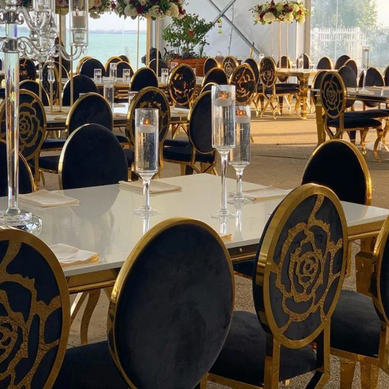 Wedding Decor High Back Stainless Steel X Legs Couple King Throne Chair For Bride Groom Event Hall Banquet Chairs