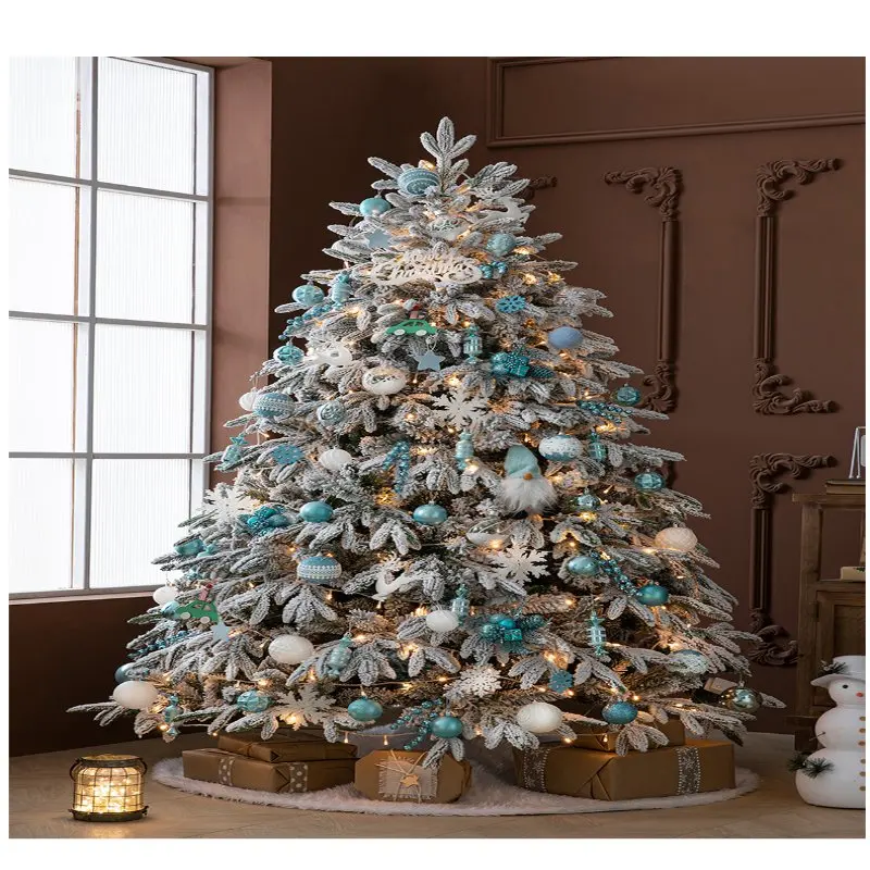 Premium Mixed Artificial Christmas Tree Flocked Kerstbomen with Snow for Home Use