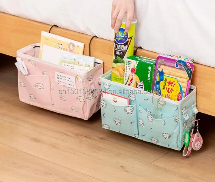 Bedside Hanging Organizer Storage Bag Multi-Pocket Holder for Dormitory Bed Bunk Hospital Bed Rails