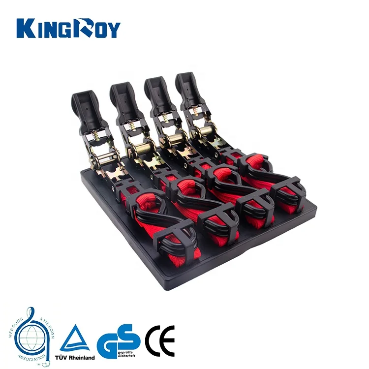 Kingroy 4 шт мягкая пластиковая ручка с S крюк 1 дюймов 1500lbs 15ft ratchet сковать