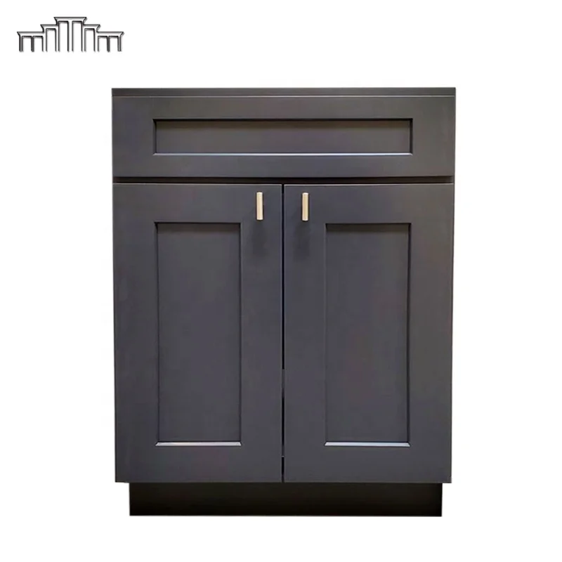 Modular Cabinetry Units Solid Wood American Standard Size Shaker White Blue Colored Sink Base Kitchen Cabinets & Accessories