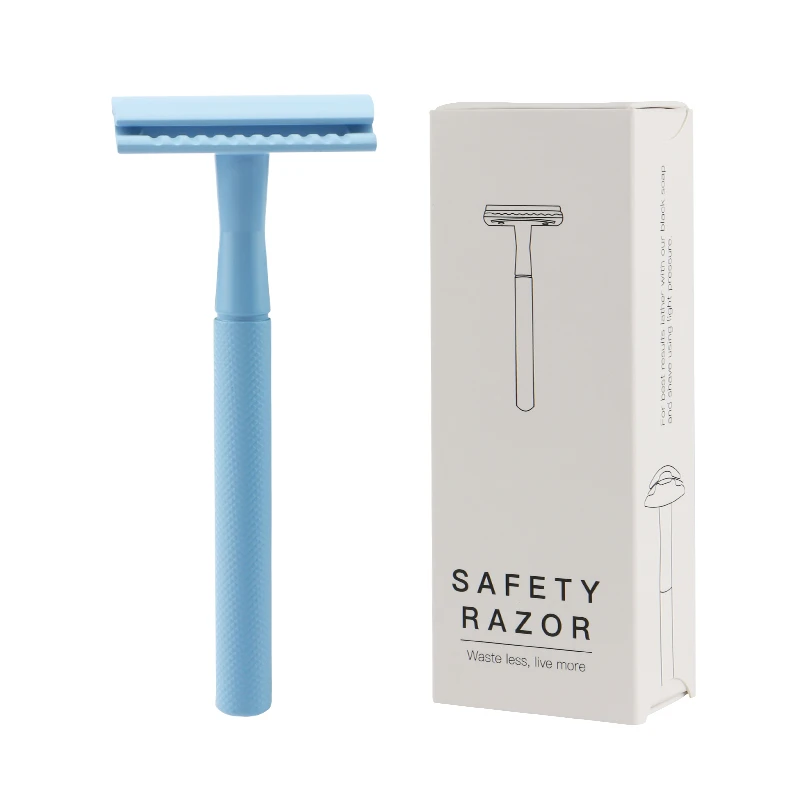 HAWARD Экологически чистая Высококачественная двойная Безопасная бритва с латунной ручкой Классическая Безопасная бритва