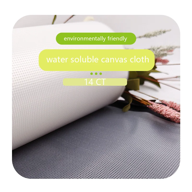 Wholesale 14CT Water-Soluble Aida Cloth Cross Stitch Canvas Fabric for Embroidery and DIY Sewing Needlework Supplies