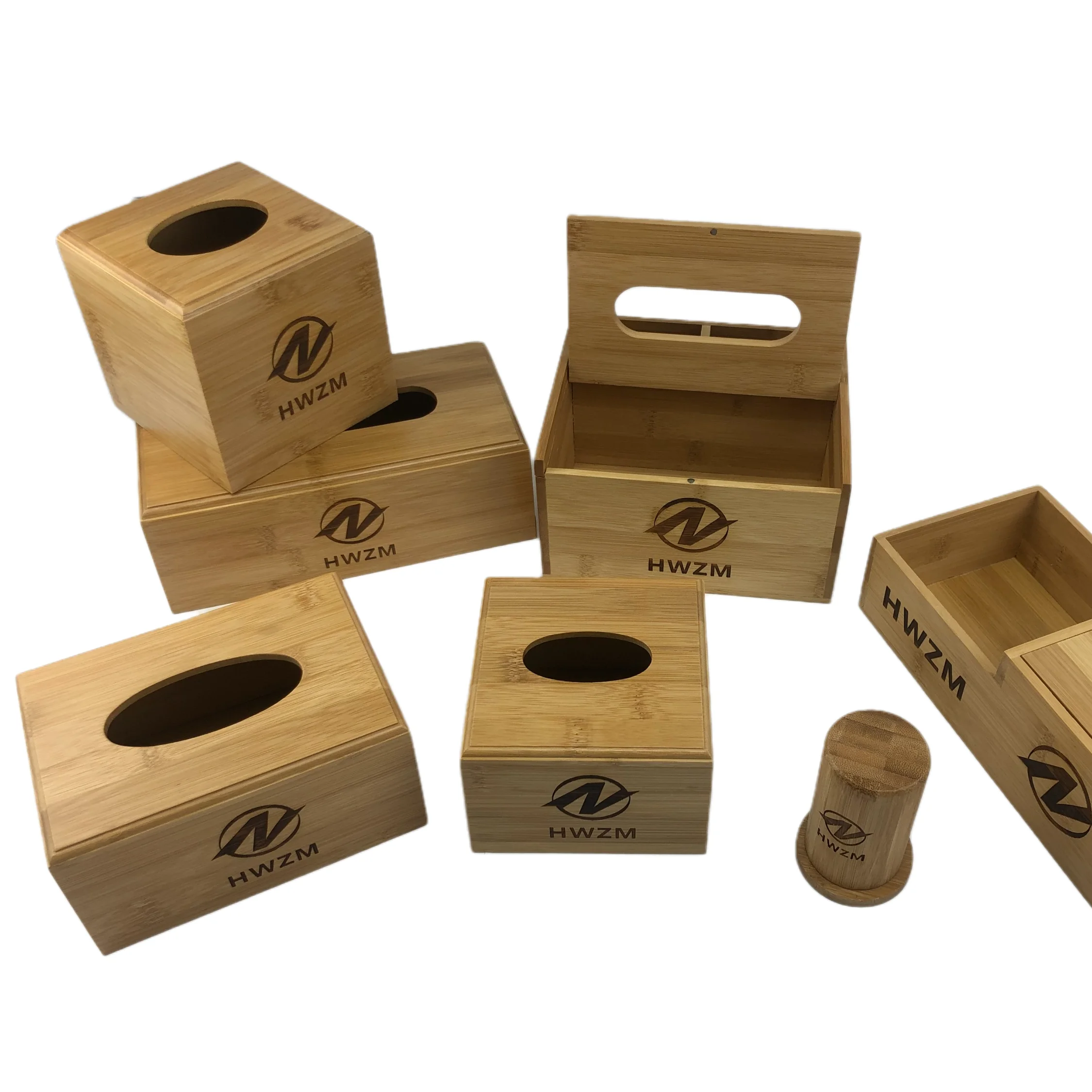 Eco Friendly Custom Bamboo Tissue Box Holder Tissue Wooden Display Box Hot Selling Wholesaler