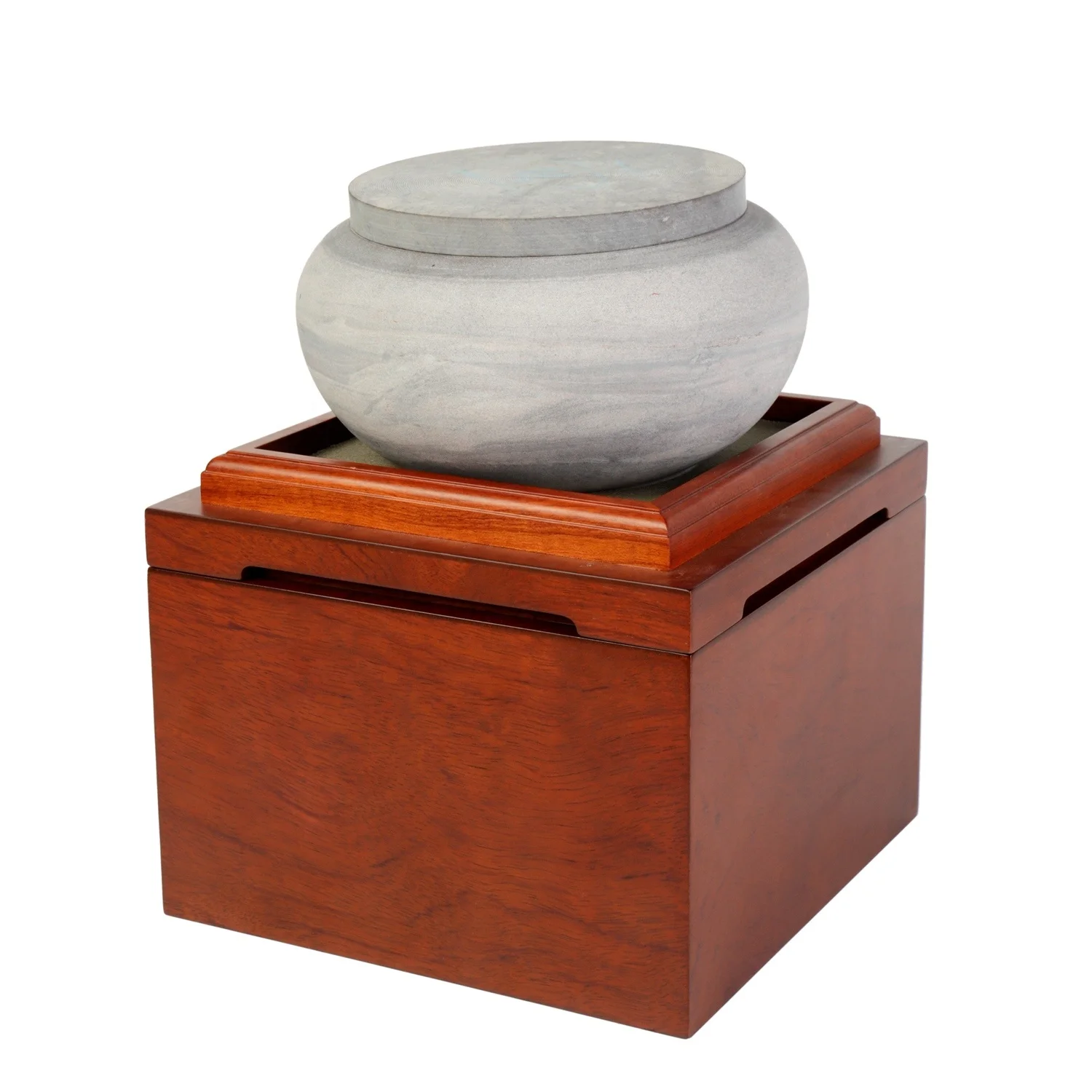 Настраиваемые высококачественные похоронные принадлежности экологически чистый матовый лак квадратная урна из красного дерева