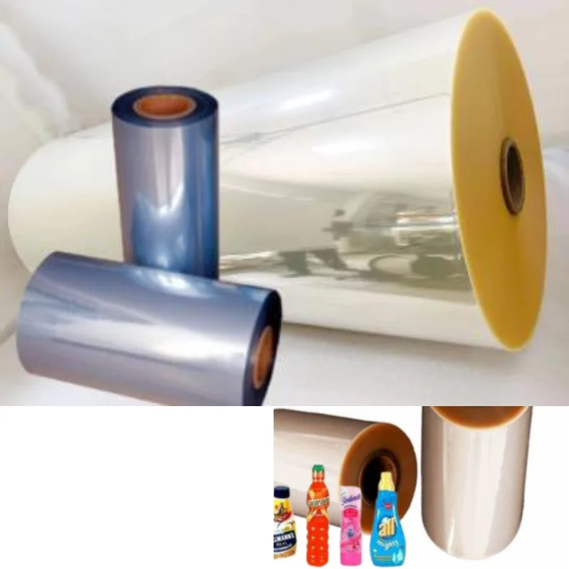 China Factory High Shrink Blow Molding and Cast White Width 1200mm 35 Mic Shrink PVC Film for Sleeve Label