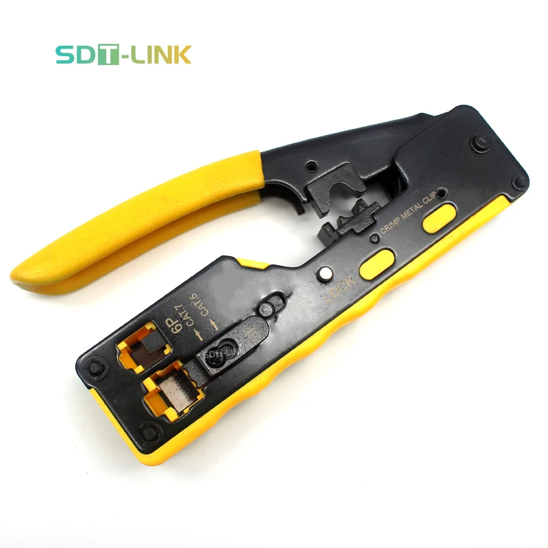 Hot Sale Factory Feed Pass Through Cat7 RJ Rj45 Easy Network Cable Pliers Steel Wire Crimp Tool Tools For Cat7 Cable Best Price