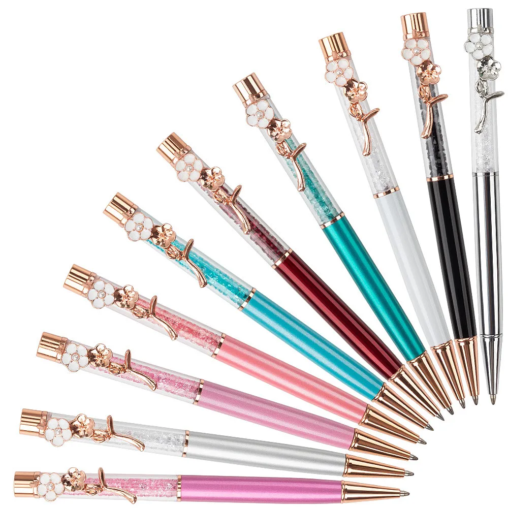 Promotional advertising Fancy with diamond ballpoint pen metal and plastic ball pen with diamond luxury crystal pen custom logo