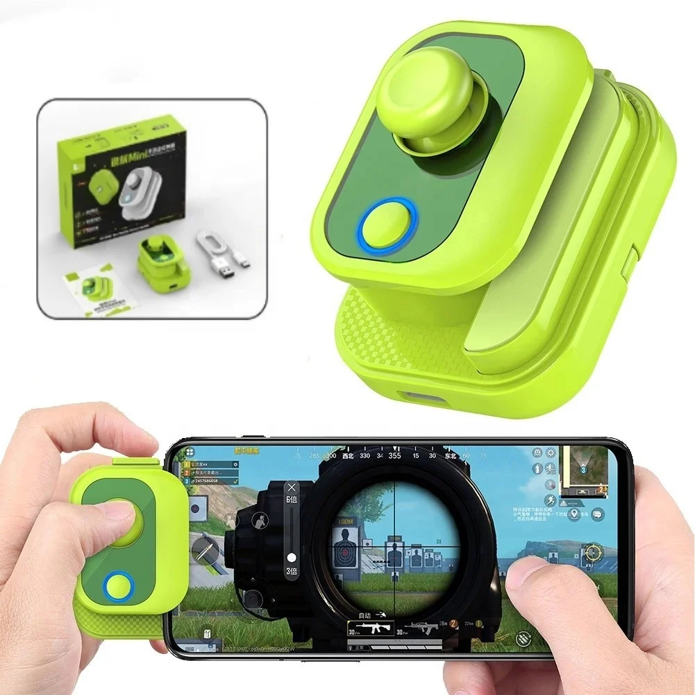 for iPhone Android Smartphones Joystick Press Gun Trigger Aim Shooting One-hand Game Controller for PUBG Mobile Phone Gamepad