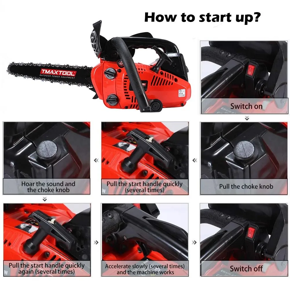 Chinese supplier handle 25cc gasoline cheap carving chainsaws for sale