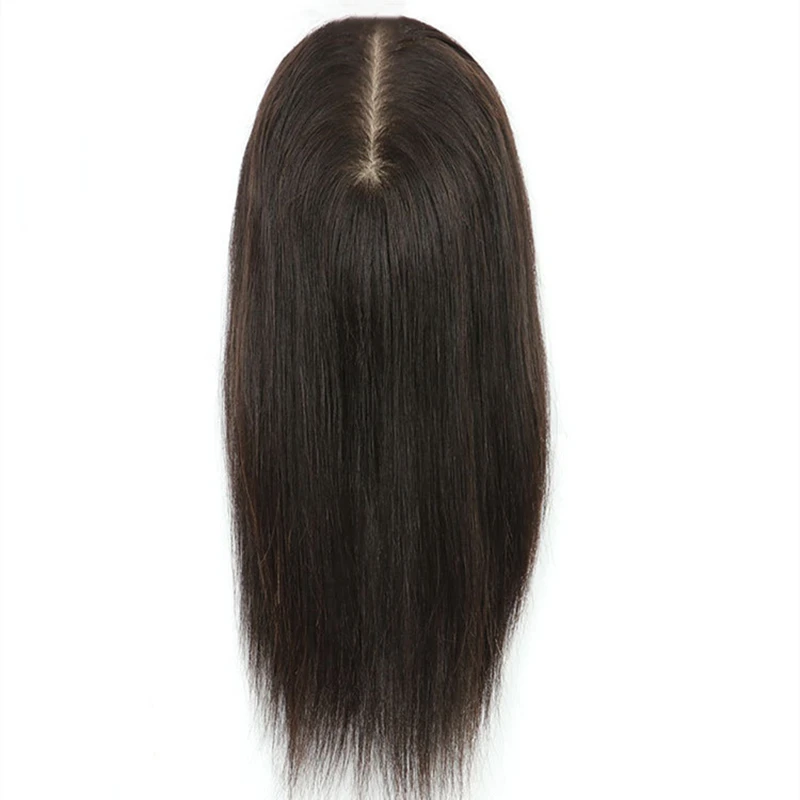 Wholesale Factory Human Hair Toupee For Women Virgin European Human Hair Toppers Natural Color Silk Base Toupee