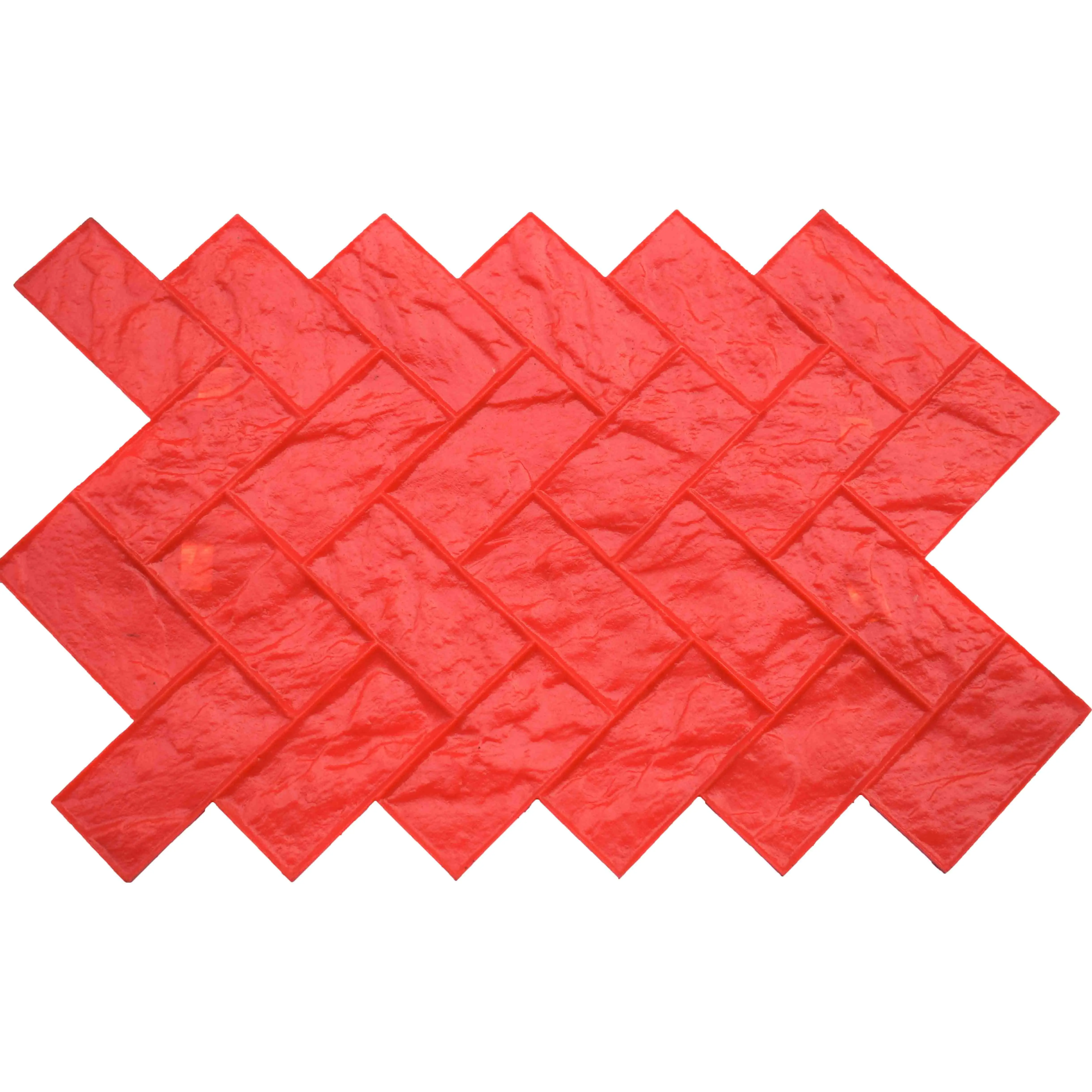 traffic plastic interlocking stamp concrete walkway mold