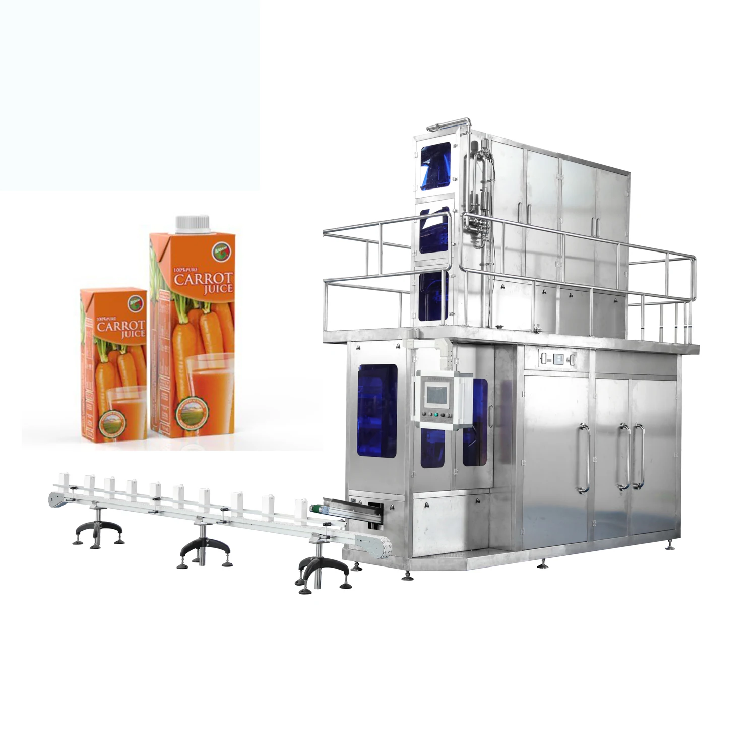 Automatic Aseptic Carton Filling Machine for Fruit Juice Water Wine Milk Packaging