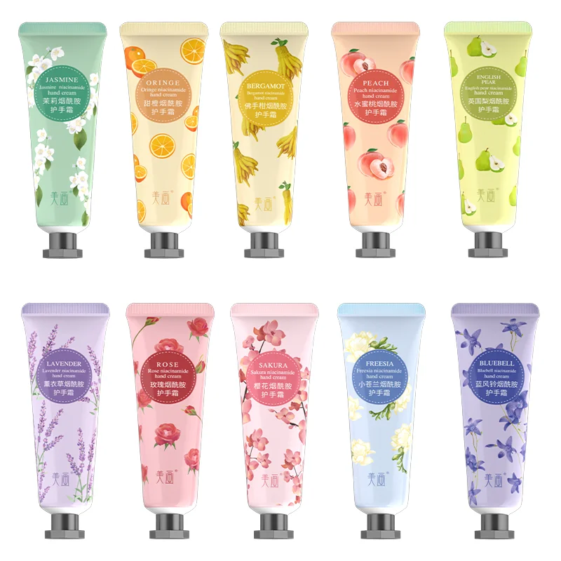 Wholesale bulk Niacinamide Whitening Moisturizing Lavender Perfume Hand Cream Lotion Gift Sets