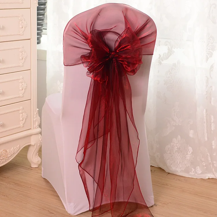 Lace Bow Decor Ribbon for Wedding Chair Cover Banquet