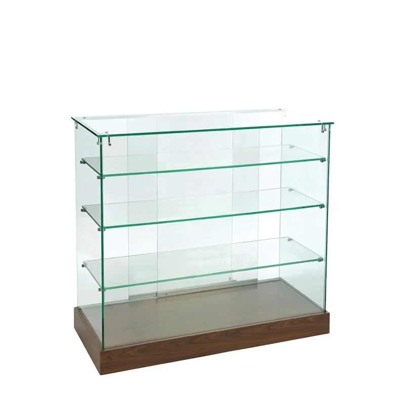 Full Vision Mdf Board Shops Counter Table Vitrine Display Desk clear glass vitrine display case showcase