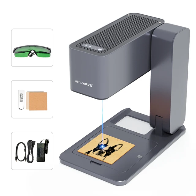 MR.CARVE C1Laser Cut Wood Acrylic 3D laser printer engraver machine small laser engraving machine for leather wood paper bamboo