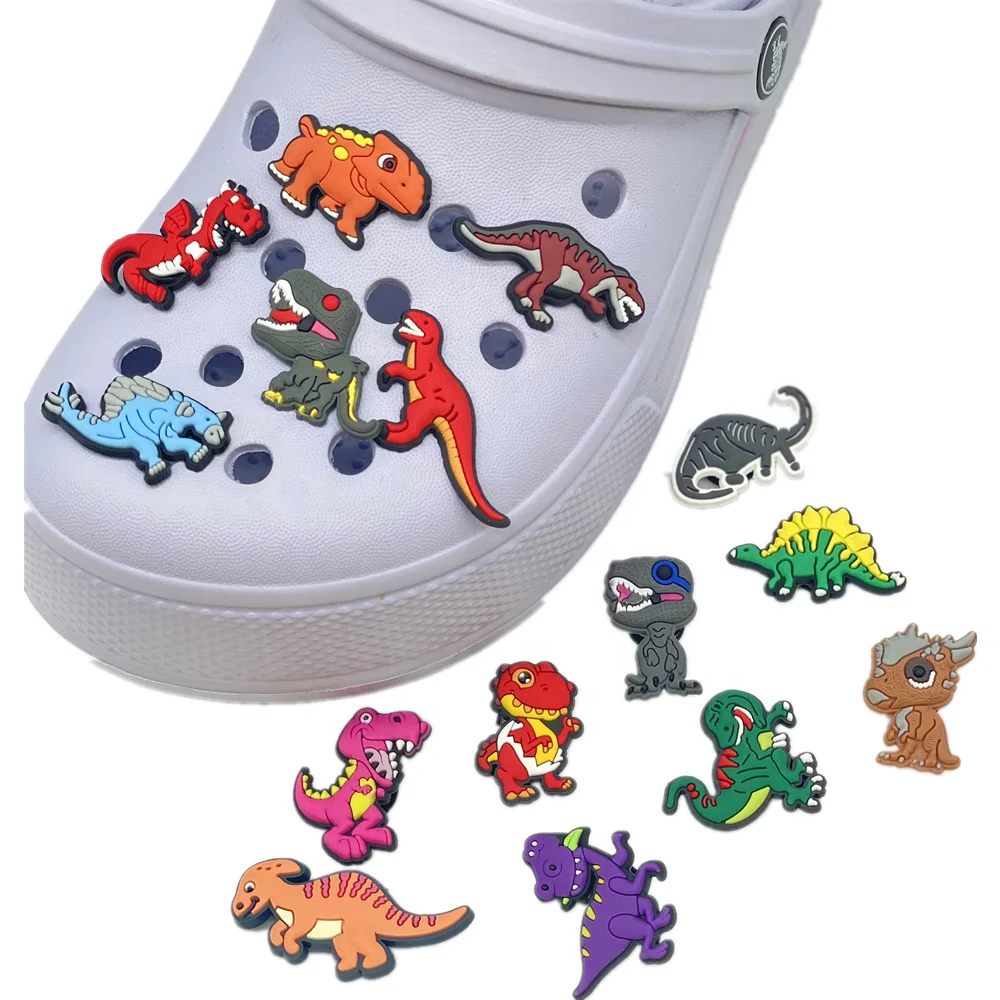 Dinosaur set Shoe Clog Charm Soft PVC Custom Shoe Charm for kid Clog Accessory Designer charms