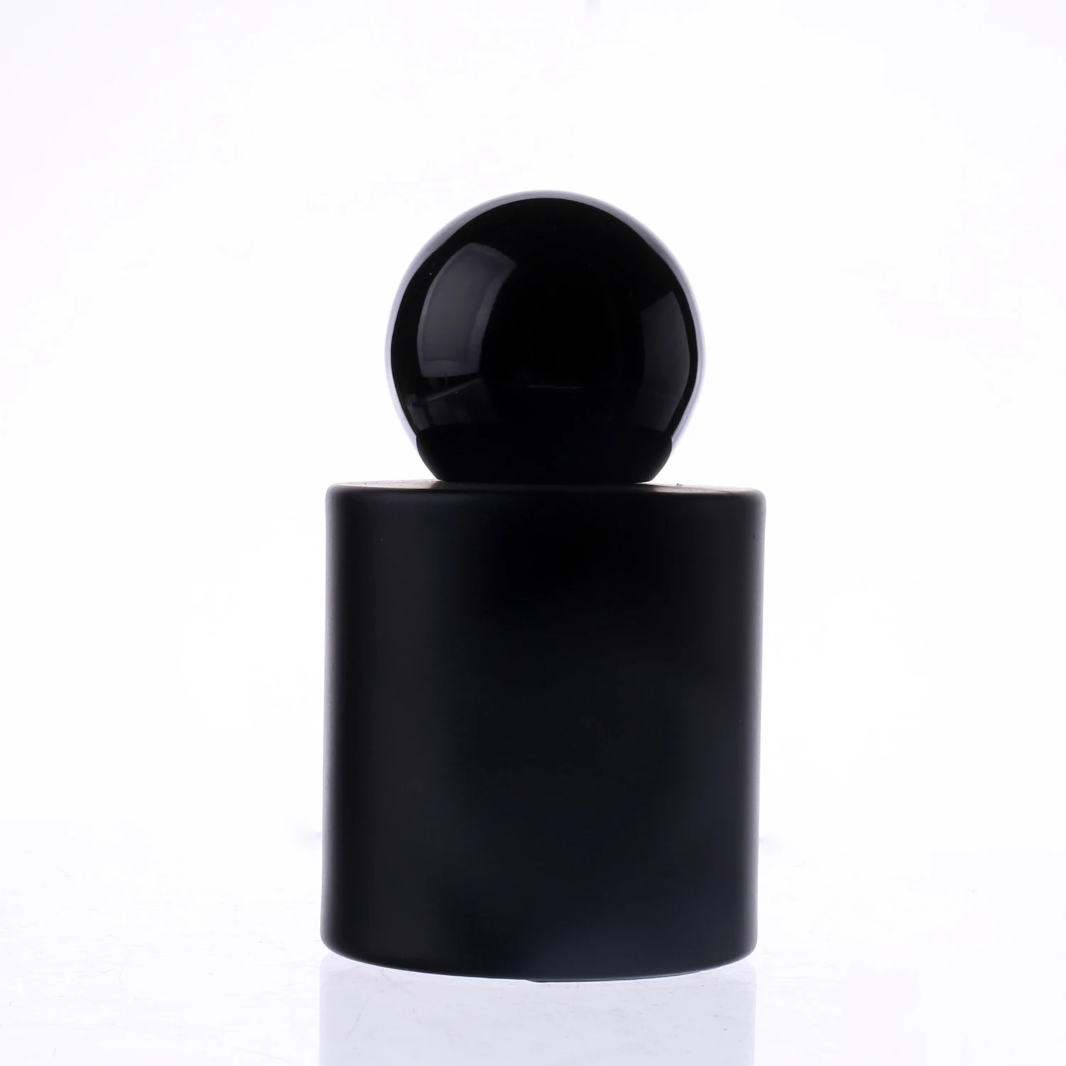 Perfume Bottle Matte Black 30ml 50ml 100ml Flat Shoulder Round Cylinder Glass Perfume Bottle