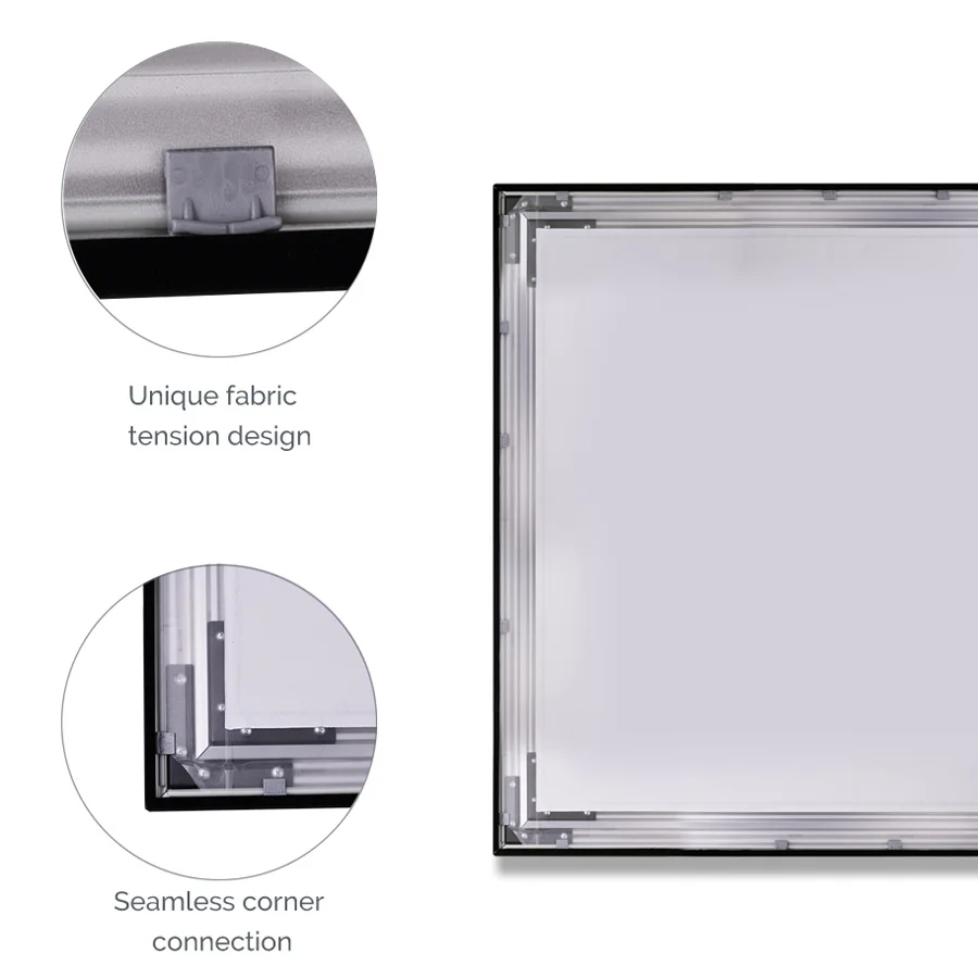 SCREENPRO 150 Inch 4K 16:9 Matte White Acoustic Transparent HD 3D Fixed Frame Projector Screen for Home Cinema Projection Screen