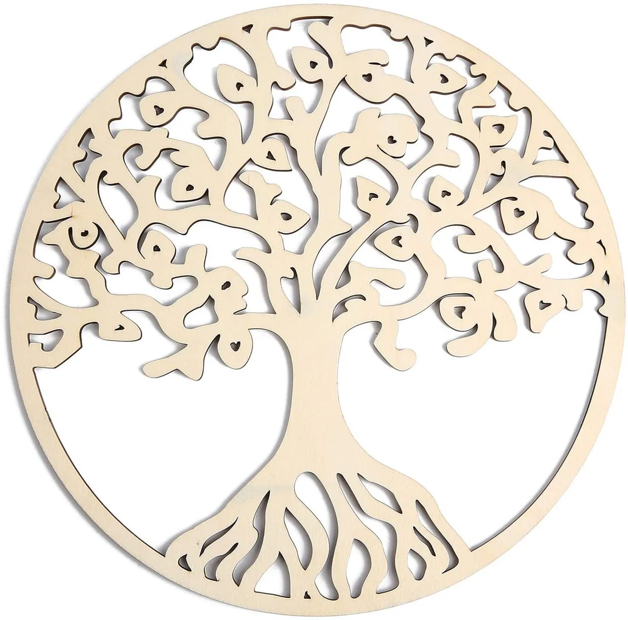 Spiritual custom wooden carved sign Home Decoration Meditation wall art wood plant modeling