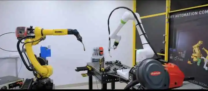 FANUC ARC Mate 100ID Welding Robot With MEGMEET Welder And Positioner for Welding Stainless Steel Sheet Components and Parts