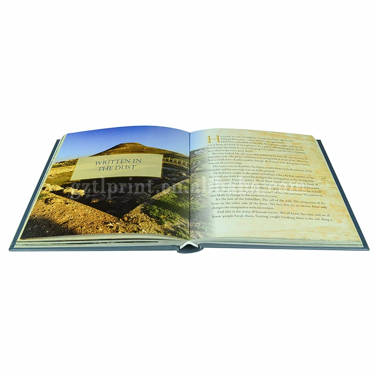 Bulk round spine hardcover CMYK photo book printing cheap coffee table book printing