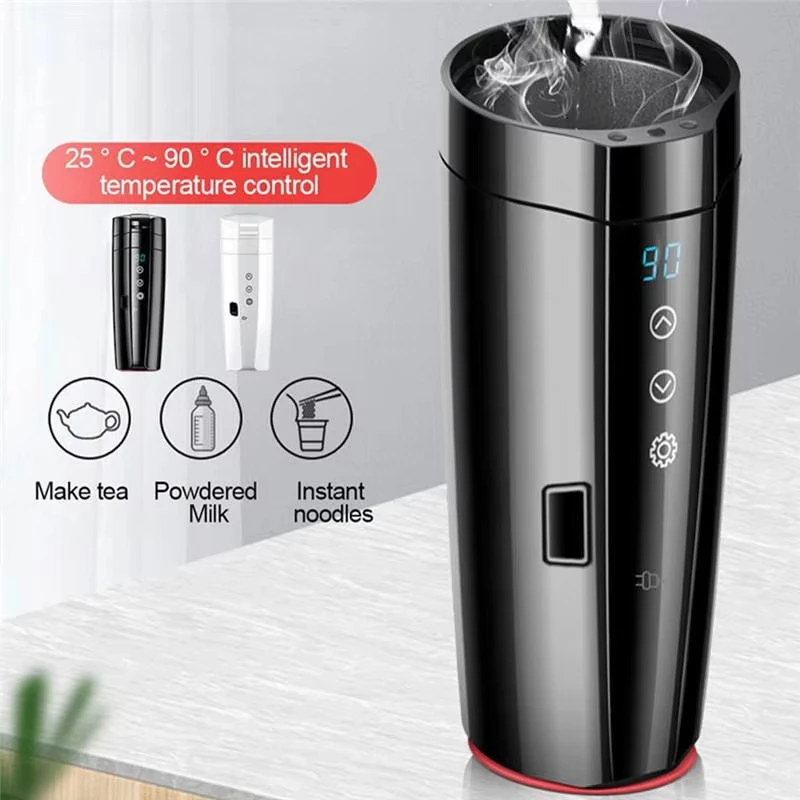 2024 Self-driving insulated tumblers Travel Coffee  Control Temperature Electric Heating Cup