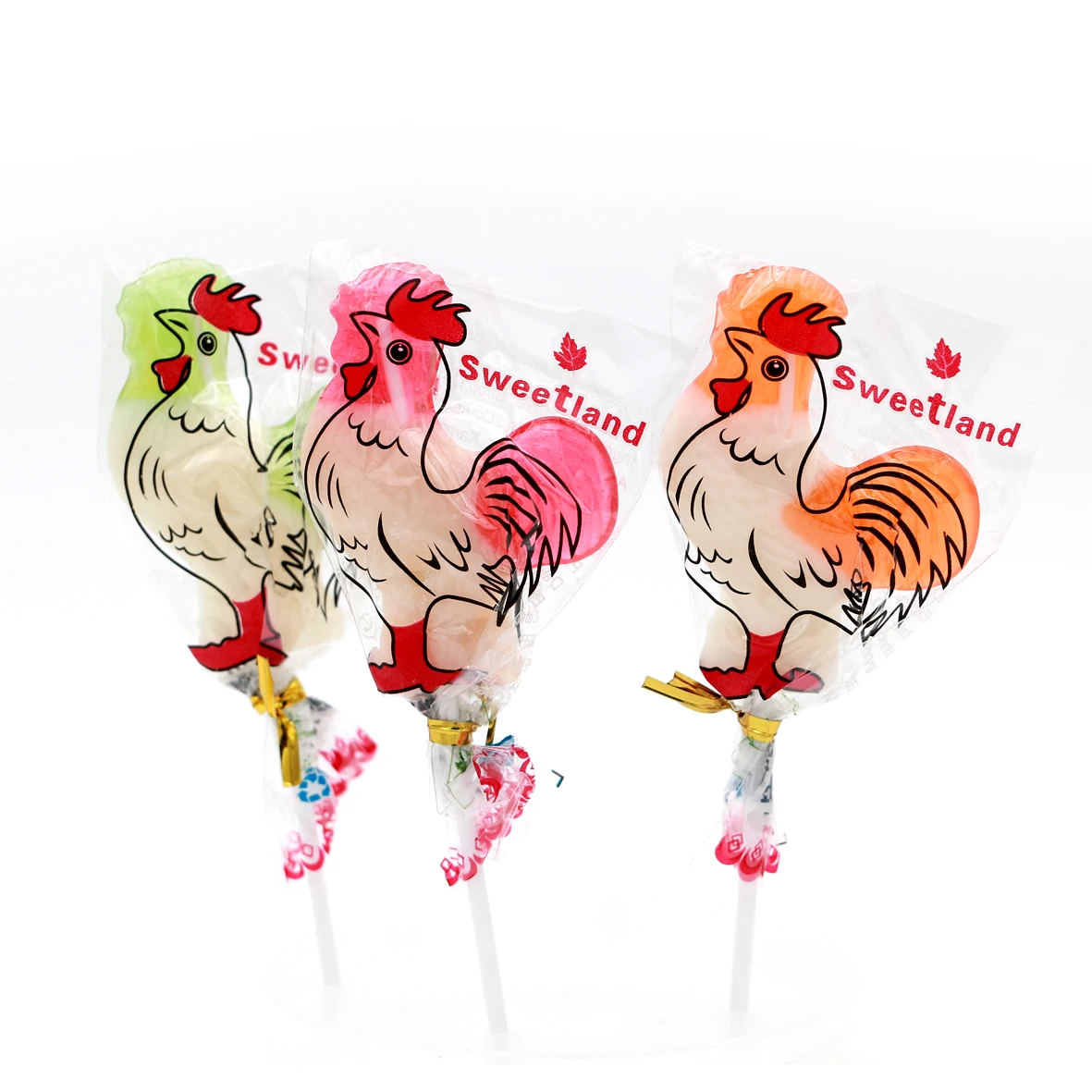 chinese halal display  box package  fruit flavor sweet chicken cock shaped lollipop hard candy companies