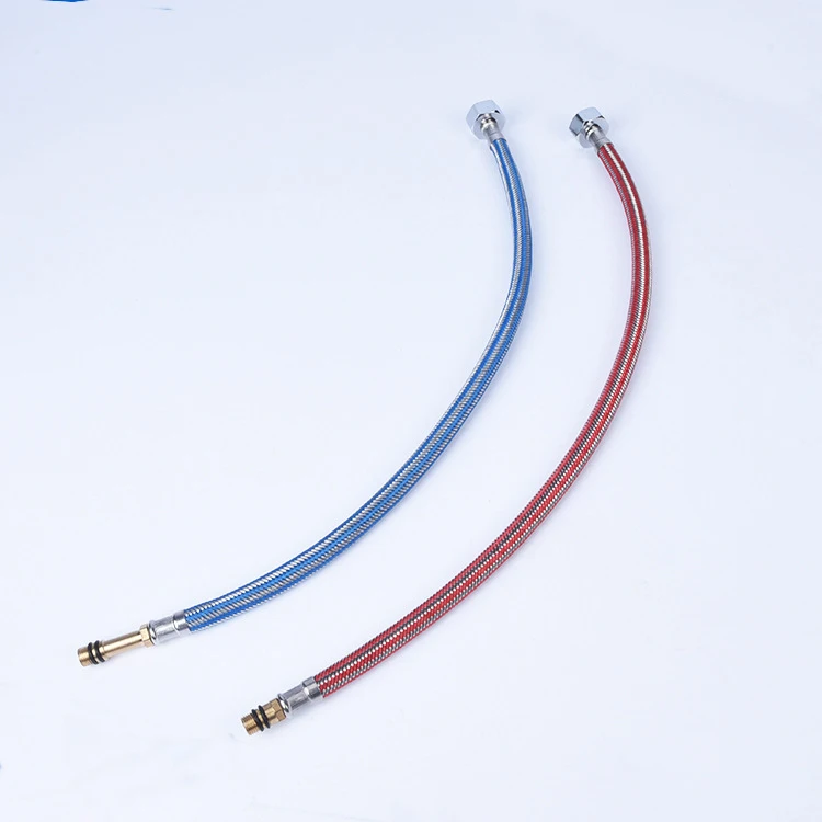 Factory 304 SS Double Head Drain Kitchen Hose Pipe for Bathroom Faucet Flexible Metal Braided Water Hose Pipe