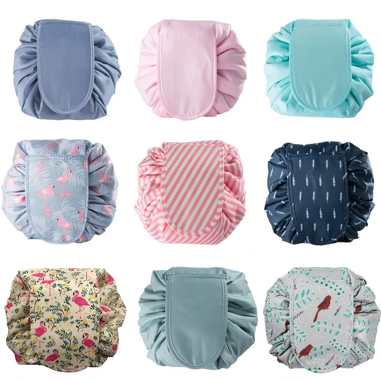 Customizable Female Travel Storage Cosmetic Bag Large Capacity Portable Waterproof Toiletry Beauty Case with Drawstring Makeup