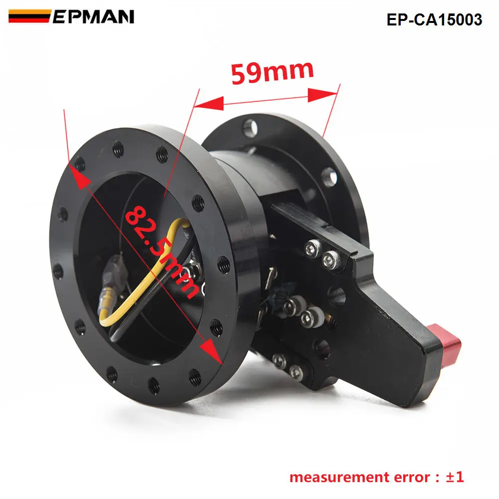 EPMAN JDM Racing Quick Release Tilt Steering Wheel System With Lock Black Universal Tilt Steering Wheel Hub EP-CA15003