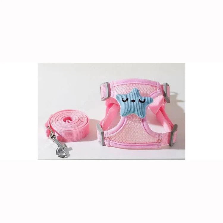 high quality Dog Harness Vest rope 2pcs sets soft breathable Starfish mesh pets vest for walking