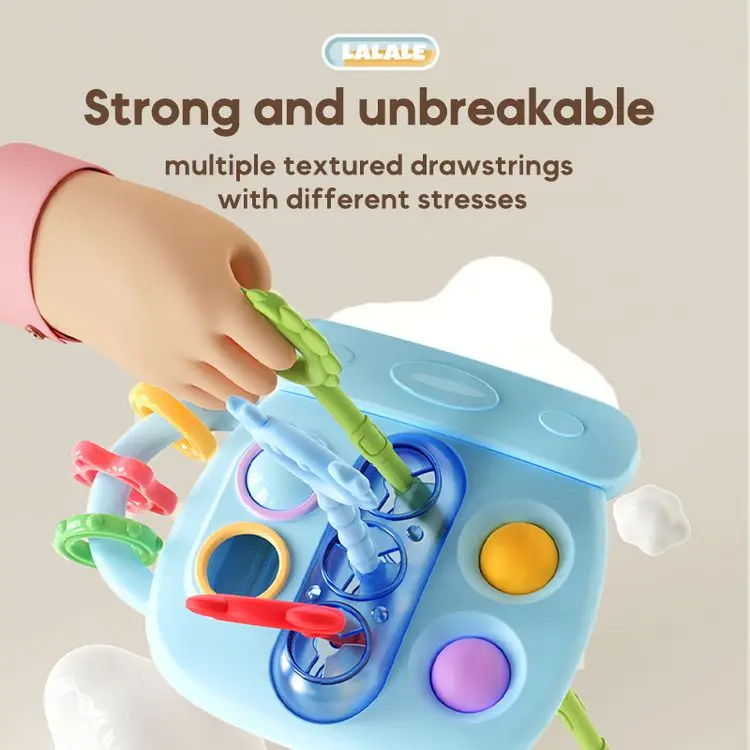 On Sale Toddlers Toys High Quality Bottle Shape Hand Ball Pull String Toys Safe Material Educational Toys for 0-7 Years
