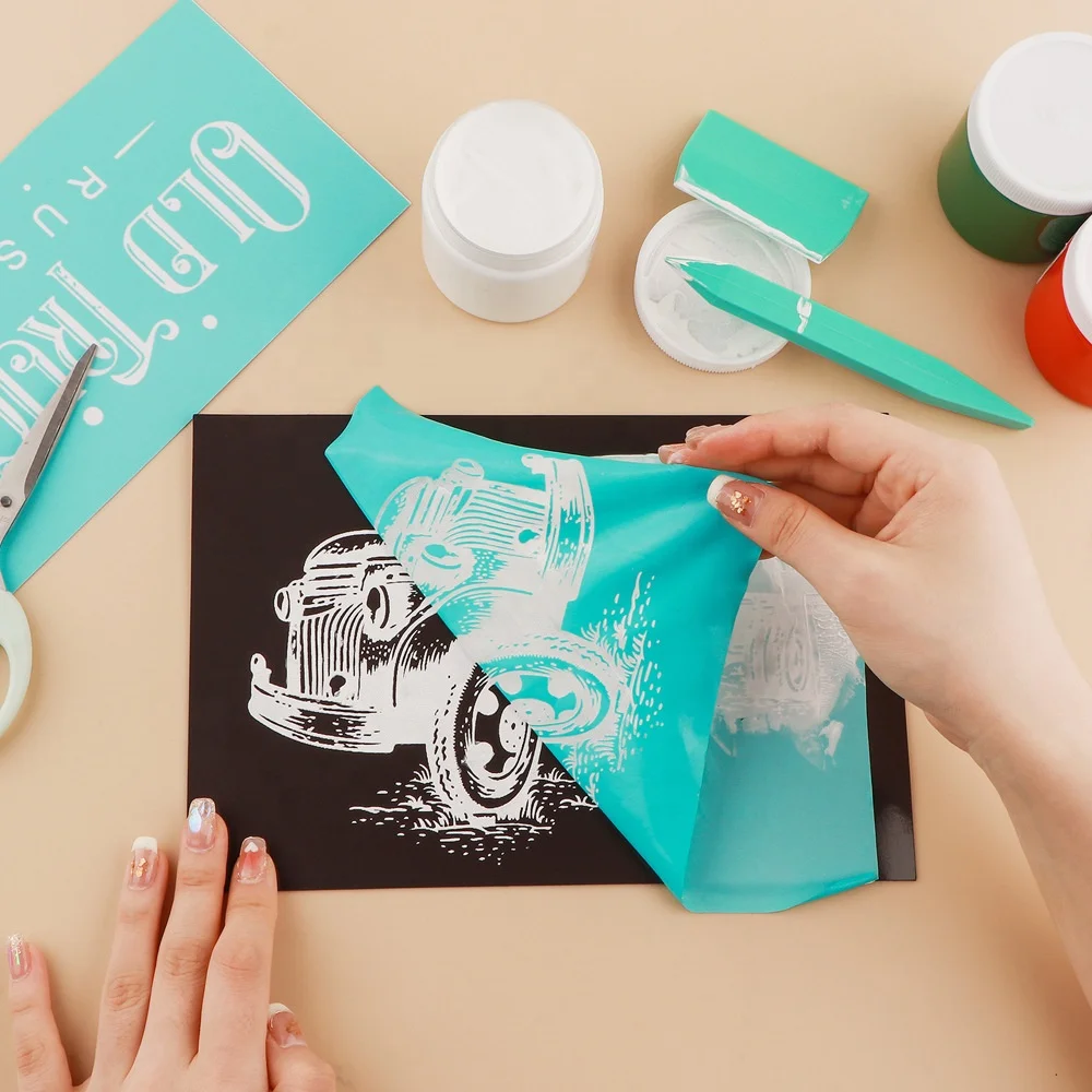 WBG Washable Reusable Mesh Stencils Transfer Chalk Paint Stencils Painting on Wood, Home Decor, Chalkboard, Ceramic