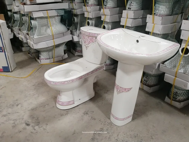 Good Quality Nice Decorative Set for Toilet and Pedestal Basin