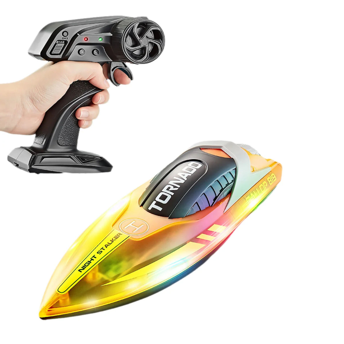 Быстрый радиоуправляемый светодиодный свет Высокоскоростной пульт дистанционного управления гоночные лодки Водонепроницаемая модель игрушки корабли для взрослых или детей подарок в бассейне
