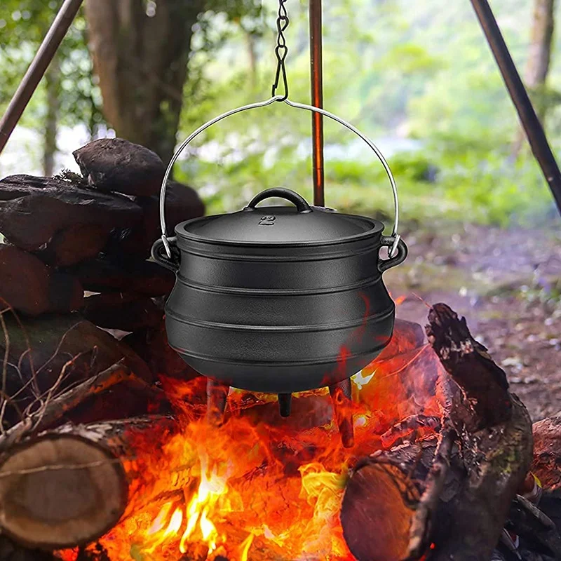 Vegetable Oil High Quality Cast Iron Pre-Seasoned Potjie African Pot 3 Legs