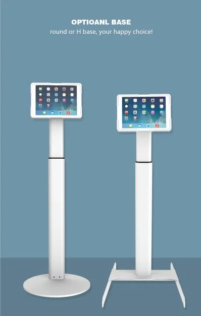 Height adnjustable floor stand kiosk for ipad photo booth stand kiosk
