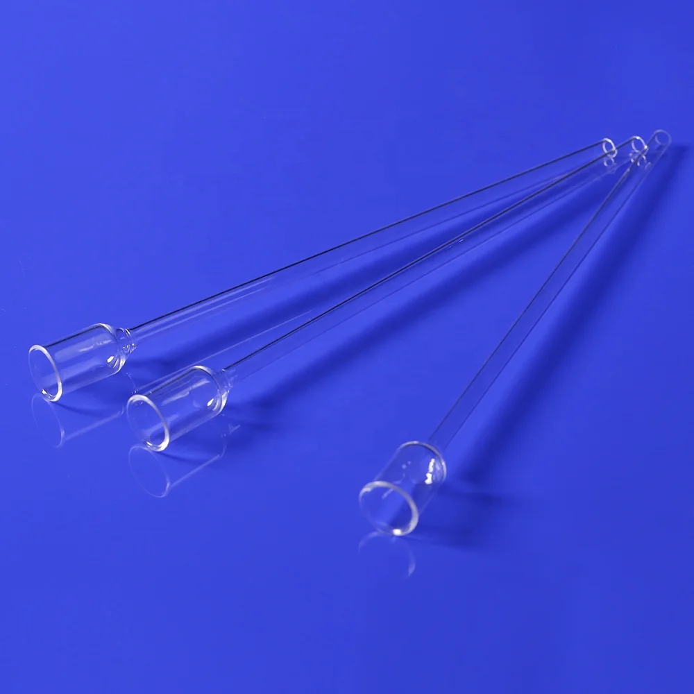 Clear Quartz Glass Test Tube Quartz Funnel Sample Tube for Adsorption Ratio Surface