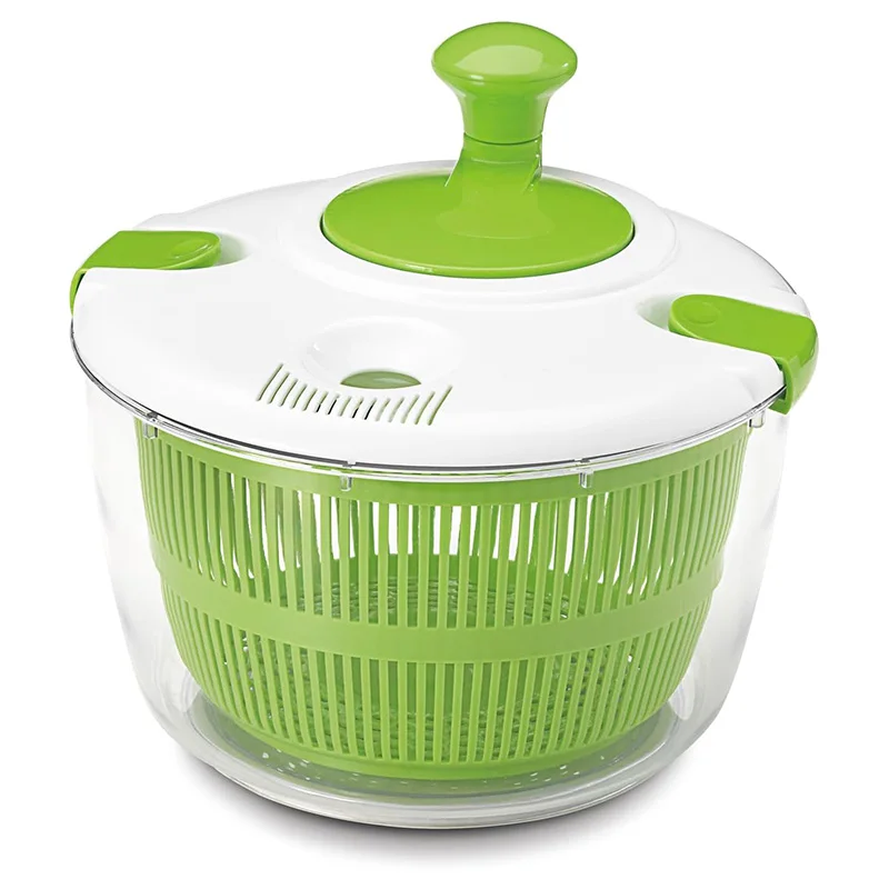 5L Plastic Lettuce Dryer Fruit Vegetable Washer Colander Wash Spin Dry Large Salad Spinner