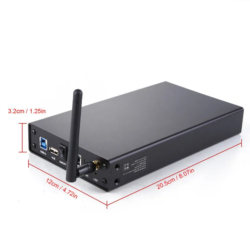  Алюминиевый корпус для жесткого диска 3 5 дюйма беспроводной USB 0 Wi-Fi SATA внешнего высокого