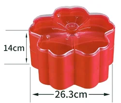 Double Layer Rotatable Flower Candy Box Cookie Storage Biscuit Dispenser Flower Fruit Plate Candy Storage Box