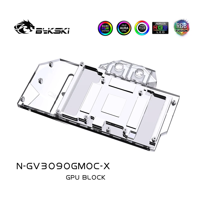  Bykski GPU воды блок для Gigabyte 3080 3090 GAMING OC ПК графическая карта с водяным охлаждением охладитель 5V /12V RGB N-GV3090GMOC-X