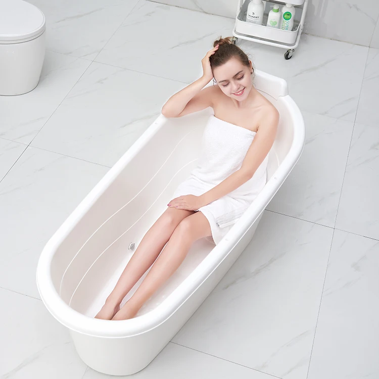 White Or Customized Color Indoor Cheap Plastic Bathtub Large Plastic Bath Tub For Adults