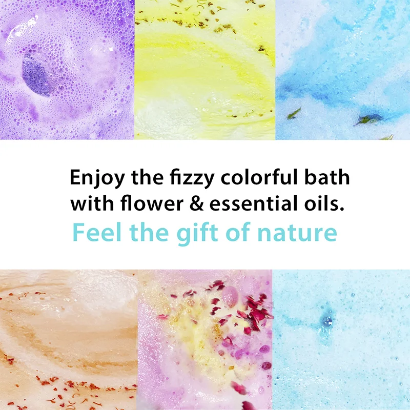 Natural Vegan Organic Essential Oil Aromatherapy bath bomb square