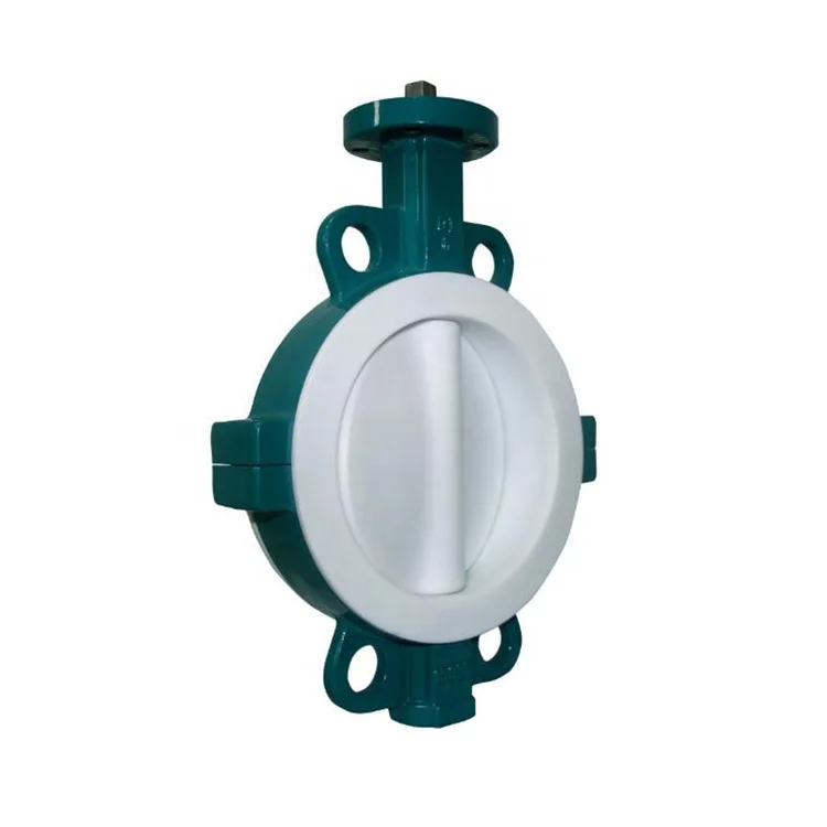Ван шуй устойчивый наконечник тип PTFE Клапан-Бабочка Фтора подкладка поворотный дисковый стяжной затвор для нефти и газа